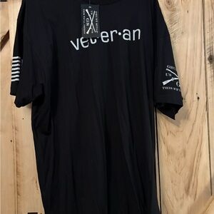 Grunt Style Black Veteran Short Sleeve Tshirt NWT